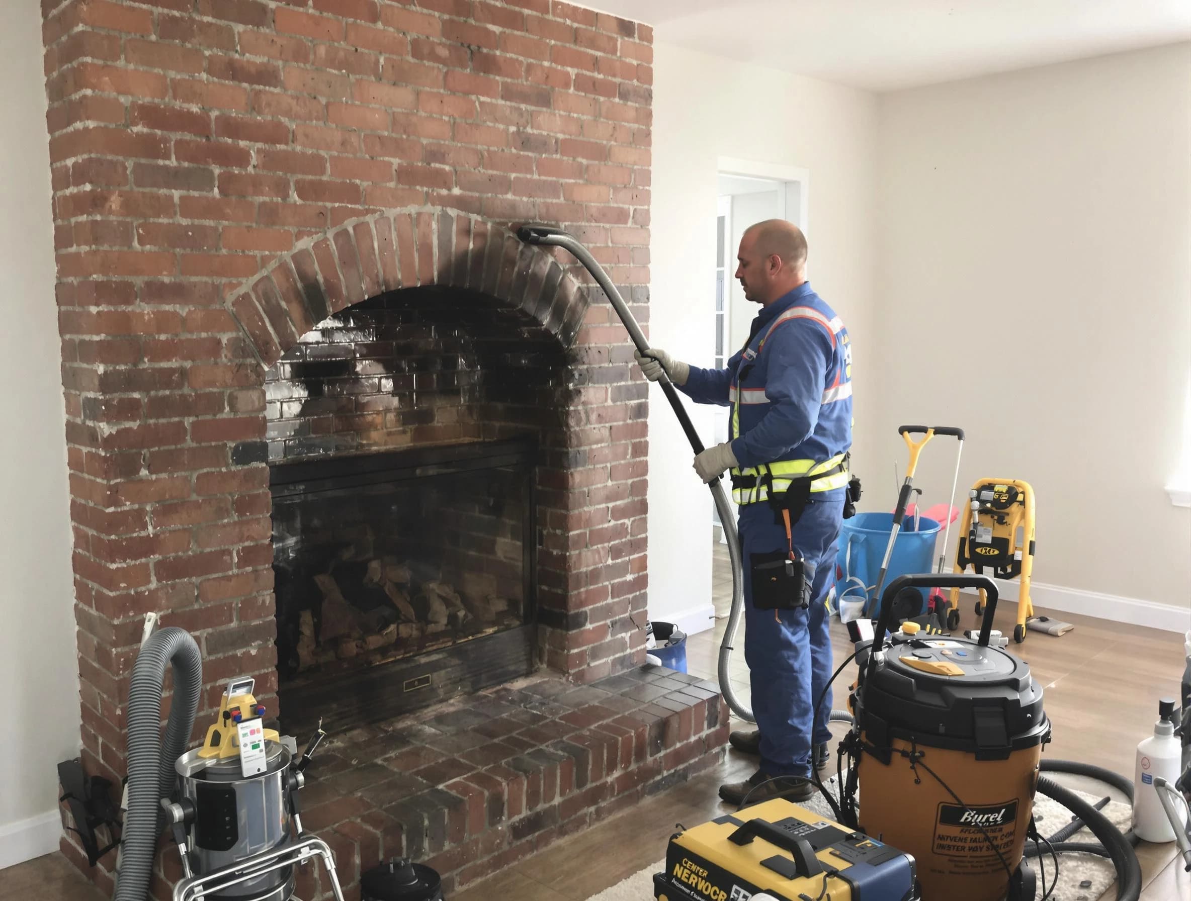 Lovejoy Chimney Sweep expert performing detailed chimney sweep in Lovejoy, GA