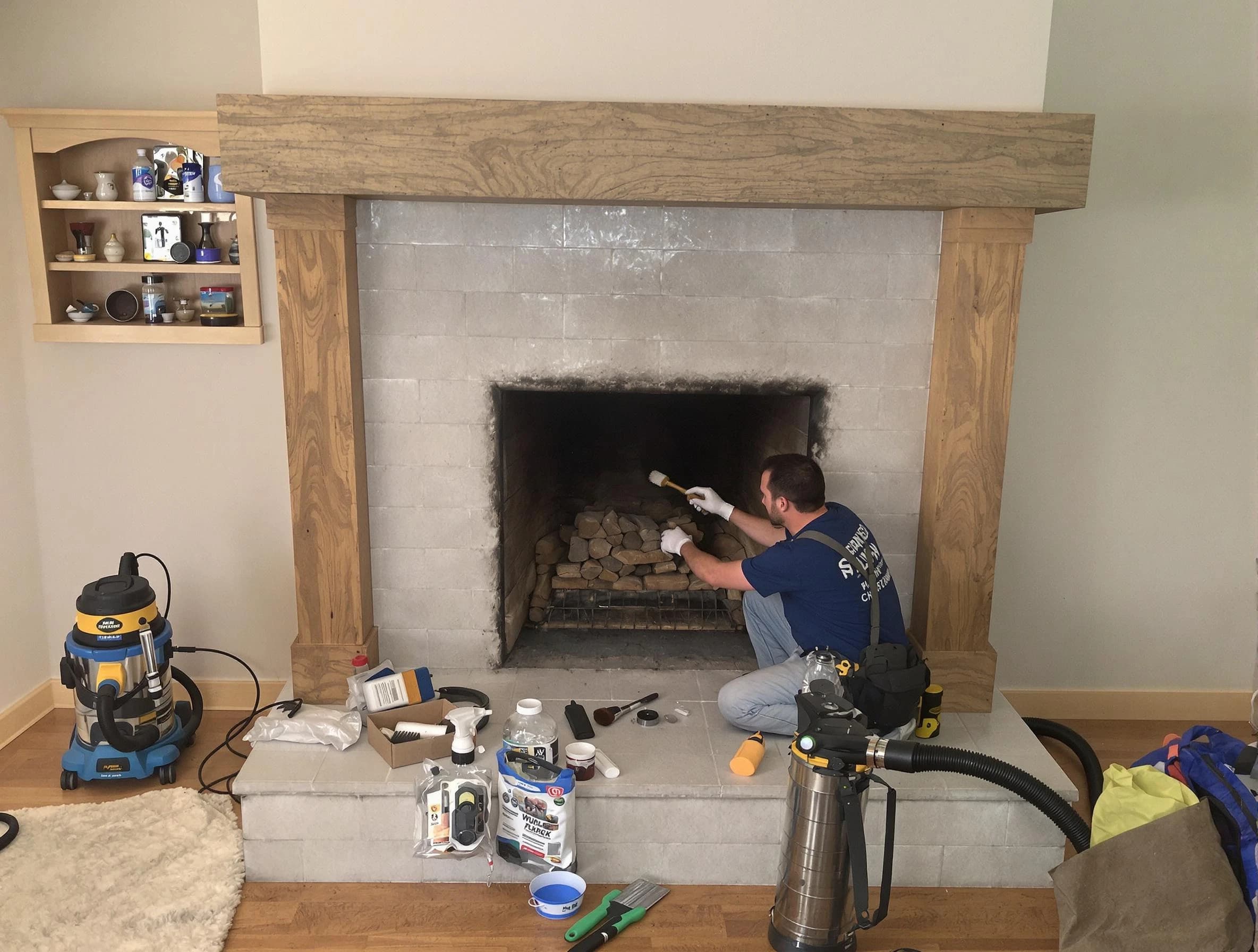 Detailed creosote removal process by Lovejoy Chimney Sweep in Lovejoy, GA