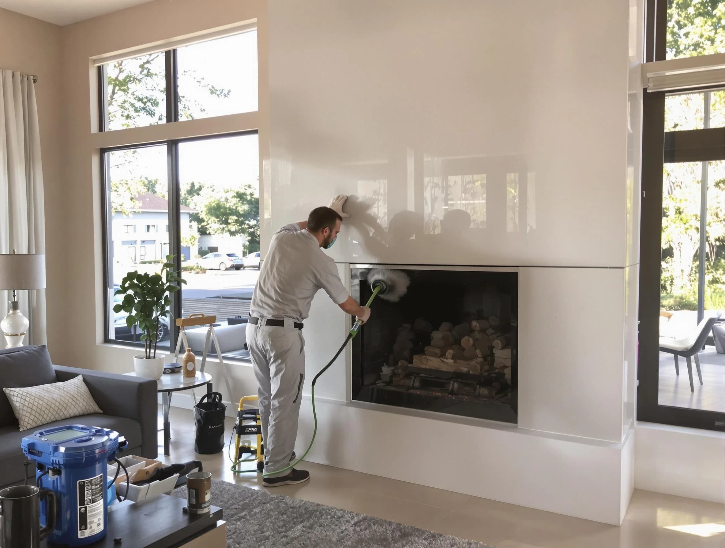 Lovejoy Chimney Sweep performing thorough soot removal in Lovejoy, GA