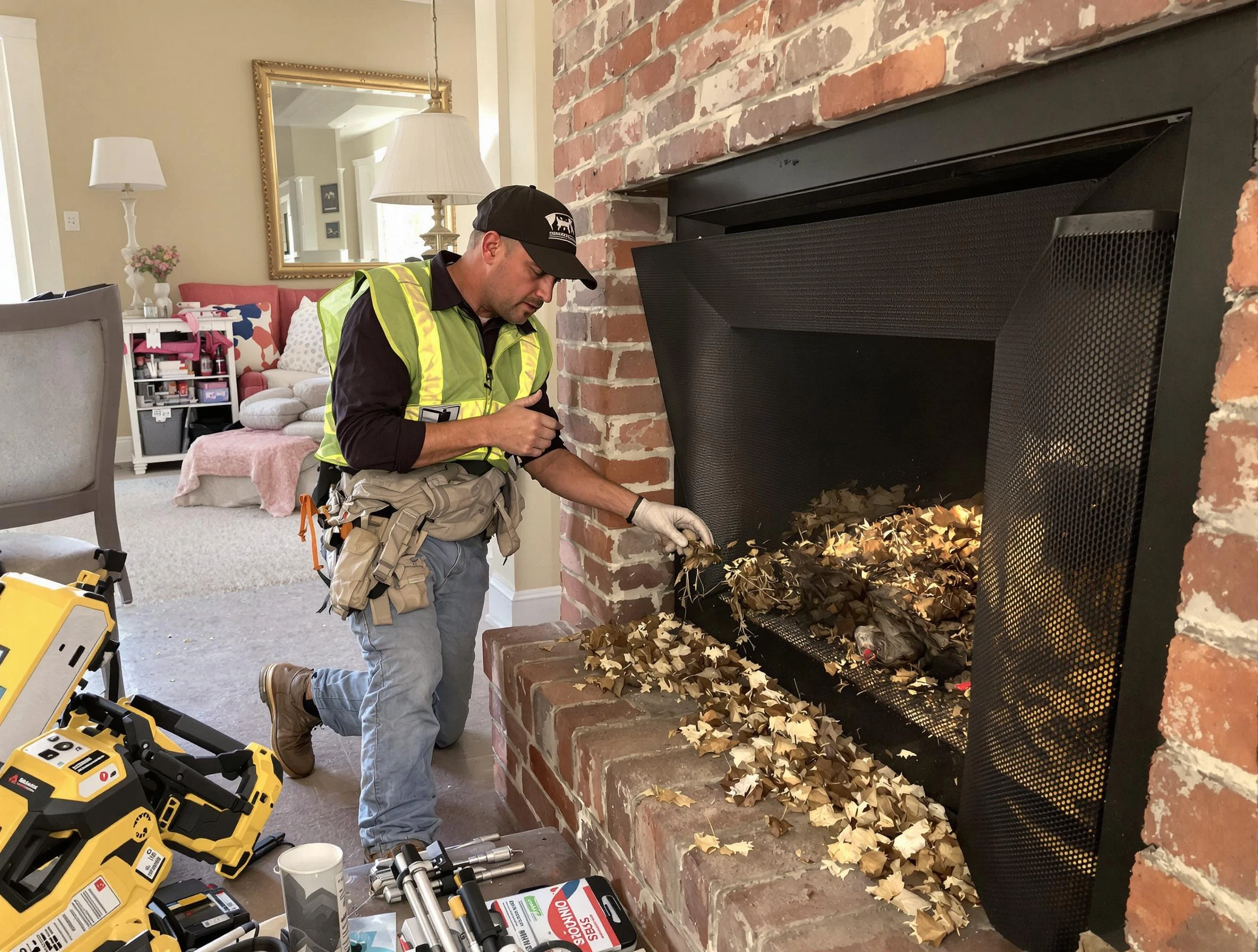 Safe screening installation by Lovejoy Chimney Sweep in Lovejoy, GA
