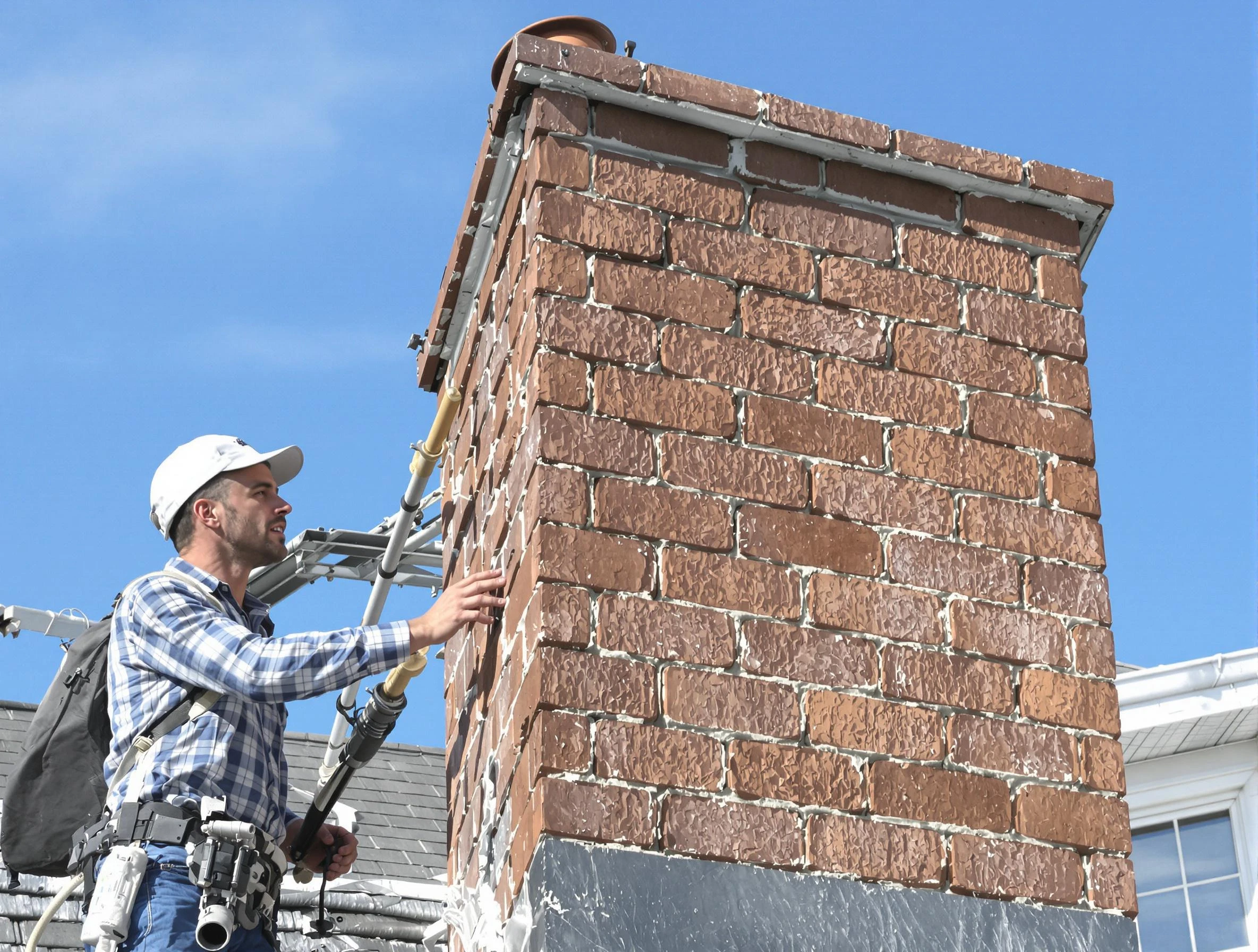 Brickwork for a chimney rebuild by Lovejoy Chimney Sweep in Lovejoy, GA