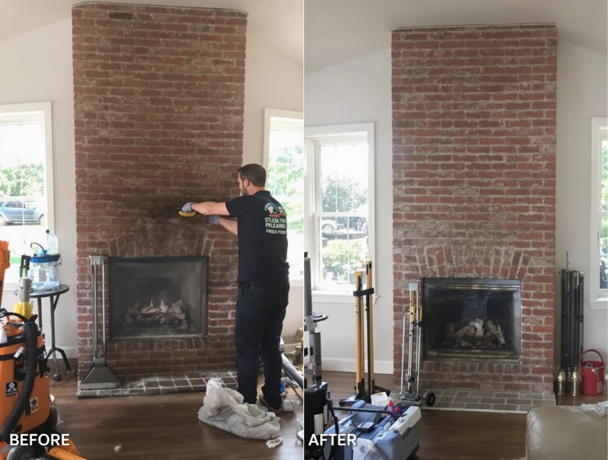 Finished chimney sweeping service by Lovejoy Chimney Sweep in Lovejoy, GA