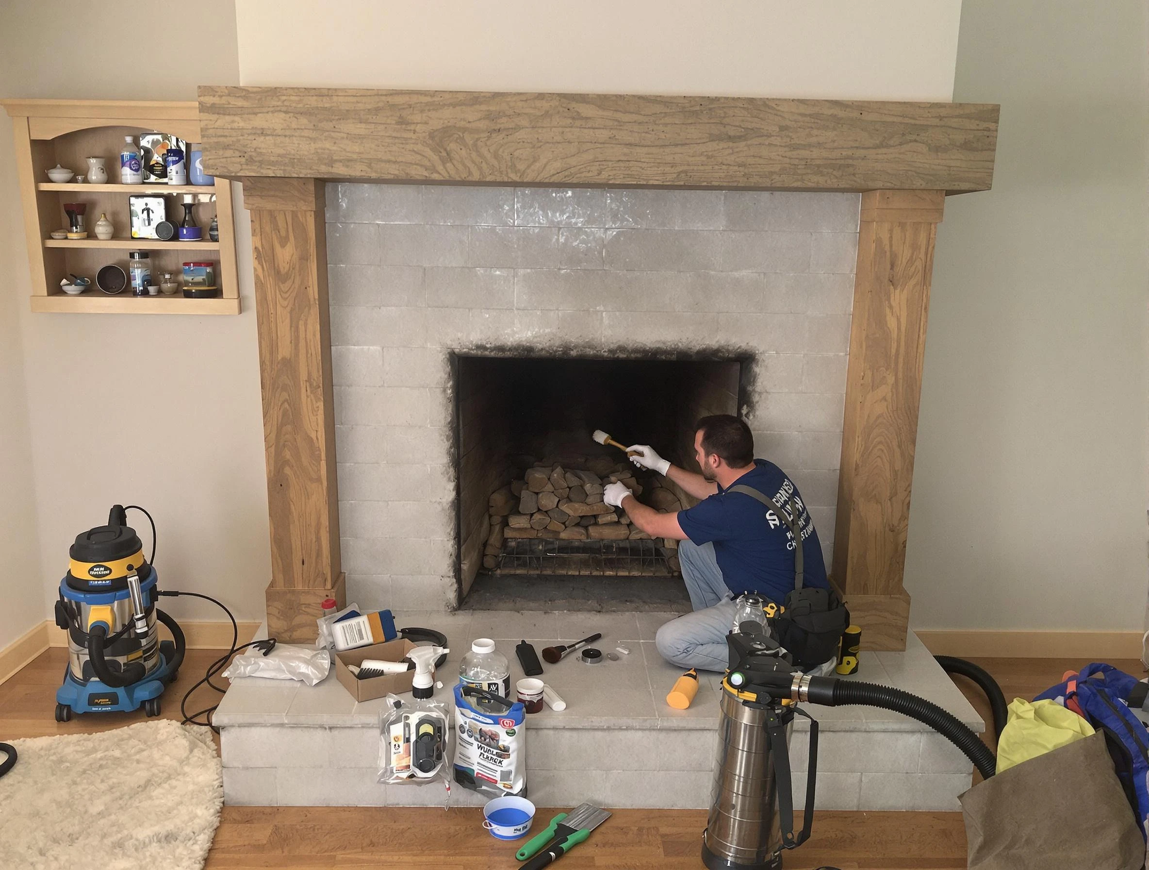 Detailed creosote removal process by Lovejoy Chimney Sweep in Lovejoy, GA