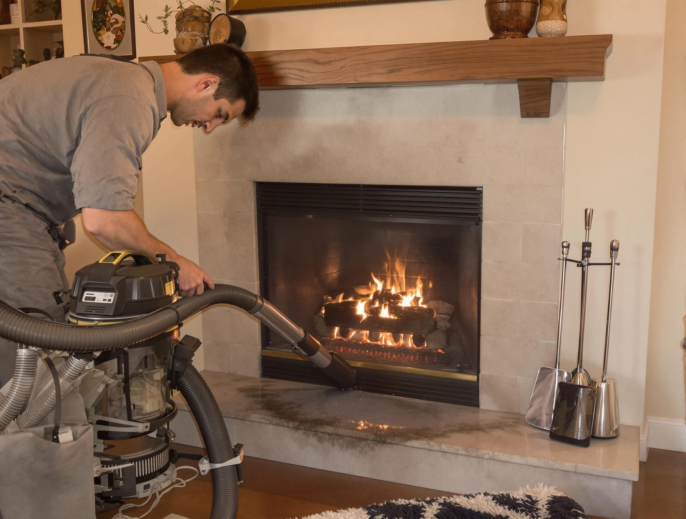 Routine fireplace upkeep by Lovejoy Chimney Sweep in Lovejoy, GA